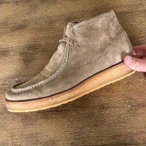 Pierre Hardy Tan Chukka Wallabies Boots with Suede Finish